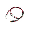 INDICATOR 5V LED 6.35MM YEL CHMT 8MCD 10MA WIRE
