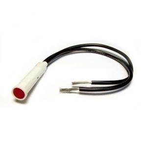 INDICATOR 24V LED 7MM RED PRESS WIRE FLUSH DIAMOND LENS