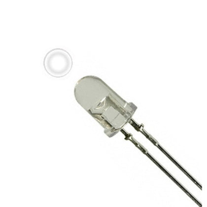 LED3 FLASHING CLR WHT 3.1V 20MA
