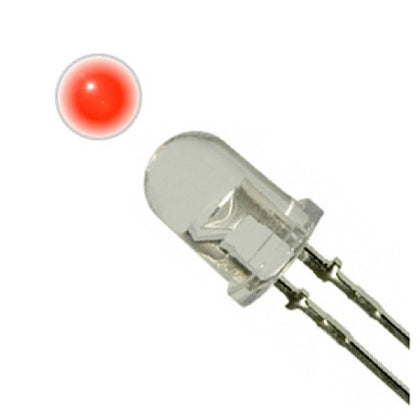 LED5 FLASHING CLR RED 2.2V 20MA