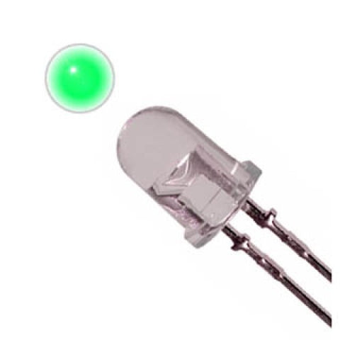 LED10 WATERCLEAR GRN 7000MCD 3.1V 25MA