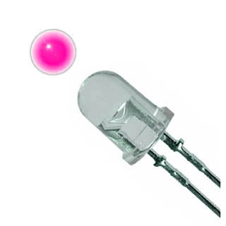 LED5 WATERCLEAR PINK 4000MCD 3.5V 20MA