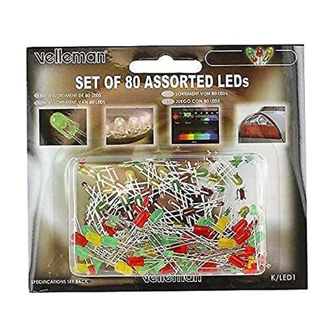 LED5 LED3 ASSORTED SET 5MM:RED/GREEN/YEL 3MM:RED/GREEN