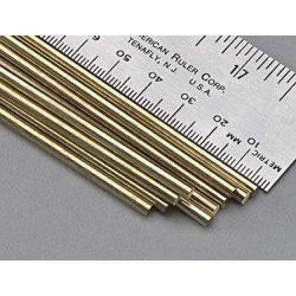 BRASS ROUND RODS .114X 12IN 2.89MM DIA 34MM LENGTH