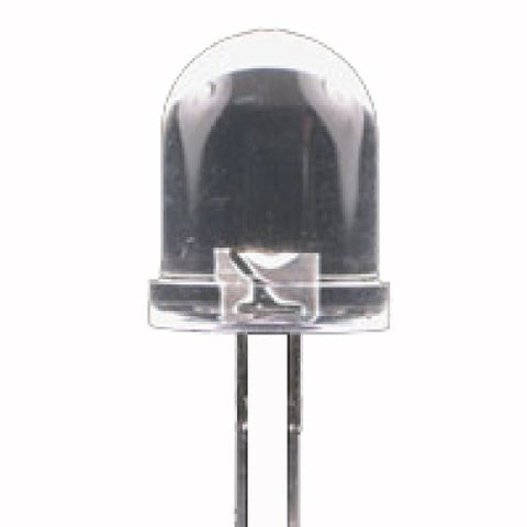 LED10 WATERCLEAR RED 8000MCD 2.2V 25MA