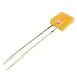 LED2.5X7 DIFF AMBER RECT {{