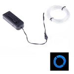 EL WIRE LIGHT BLUE 2.3MM 3M W/3V BATTERY PACK INVERTER