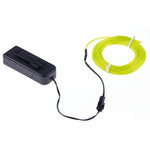 EL WIRE LIME GRN 2.3MM 3M W/3V BATTERY PACK INVERTER