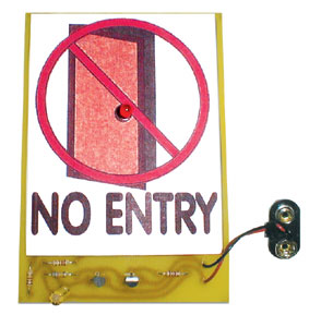 NO ENTRY SIGN - FLASHING LIGHTS {{