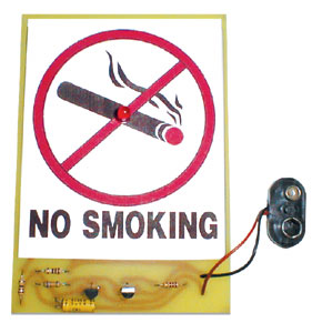 NO SMOKING SIGN - FLASHING LIGHT {{