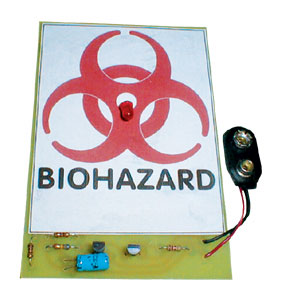 BIO-HAZARD SIGN - FLASHING LIGHT {{