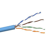 CABLE CAT5E FT6 SOL BLU 1000FT UTP 4/24AWG 350MHZ PLENUM