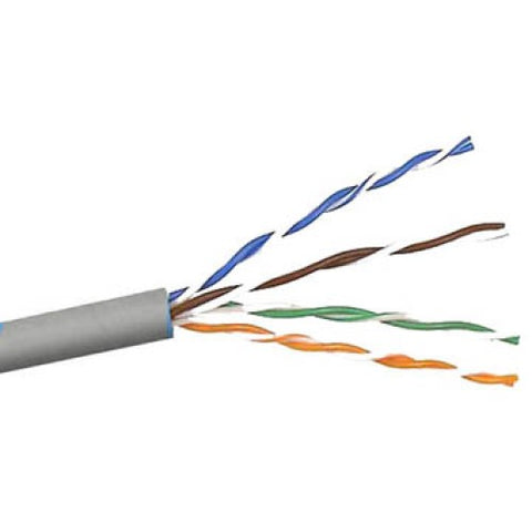 CABLE CAT6E FT4 SOL GRY 1000FT RISER 23AWG U/UTP 550MHZ