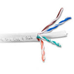 CABLE CAT5E FT4 SOL WHT 1000FT UTP 4/24AWG 350MHZ