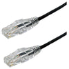PATCH CORD CAT6A SLIM BLK 1FT ULTRA-THIN 28AWG FT4 CMR 10GIG