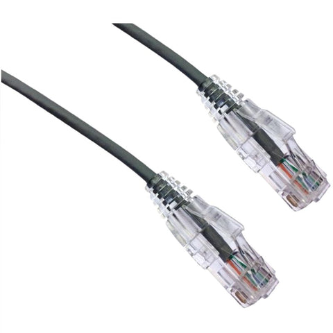 PATCH CORD CAT6A SLIM GRY 25FT ULTRA-THIN 28AWG FT4 CMR 10GIG