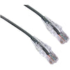 PATCH CORD CAT6A SLIM GRY 6IN ULTRA-THIN 28AWG FT4 CMR 10GIG