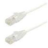 PATCH CORD CAT6A SLIM WHT 10FT ULTRA-THIN 28AWG FT4 CMR 10GIG