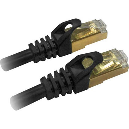 PATCH CORD CAT5E BLK 15FT SHIELD SNAGLESS BOOT