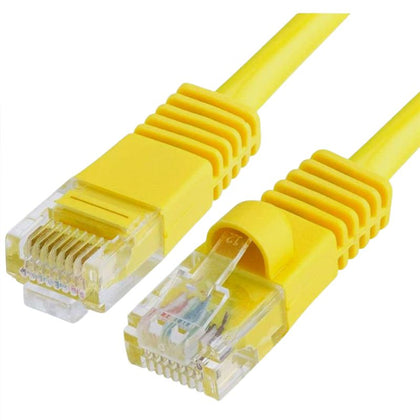 PATCH CORD CROSS CAT5E YEL 10FT SNAGLESS BOOT