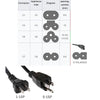INST CORD 3/18 6FT RND BLK SVT MICKEY MOUSE CORD 5-15P TO C5