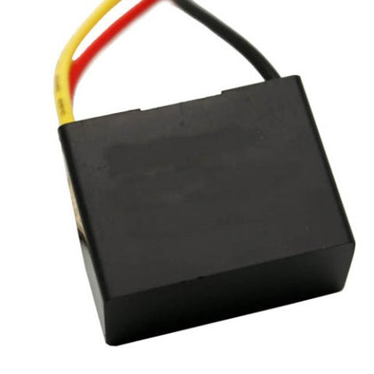 CAP AC FAN 3/6.5UF 125/250V WITH 3 WIRES 2.75X3X1.75IN