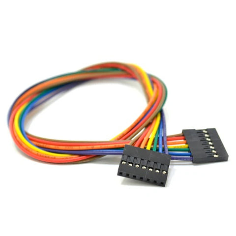 JUMPER WIRE FEM/FEM 7P 15INCH 24AWG ASSORTED COLOR 0.1IN PITCH