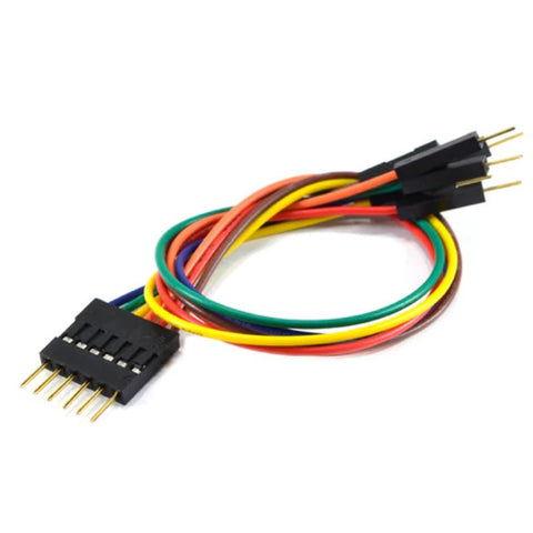 JUMPER WIRE MALE 6P TO OPEN END 24AWG ASSORTED COLOR 8IN