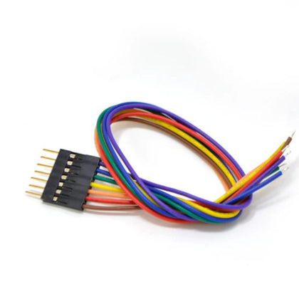 JUMPER WIRE MALE 9P TO OPEN END 24AWG ASSORTED COLOR 8IN