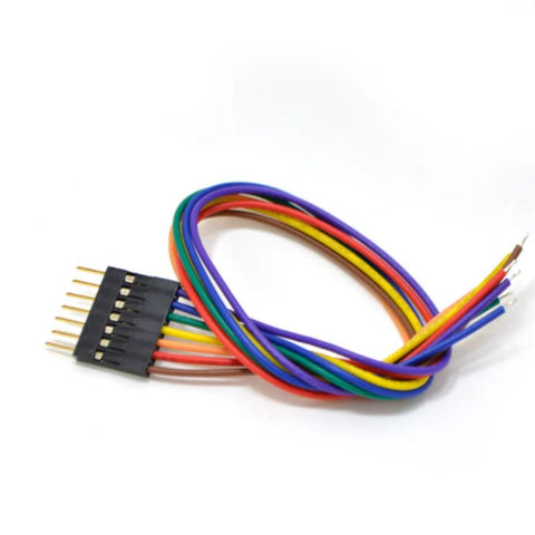 JUMPER WIRE MALE 8P TO OPEN END 24AWG ASSORTED COLOR 8IN