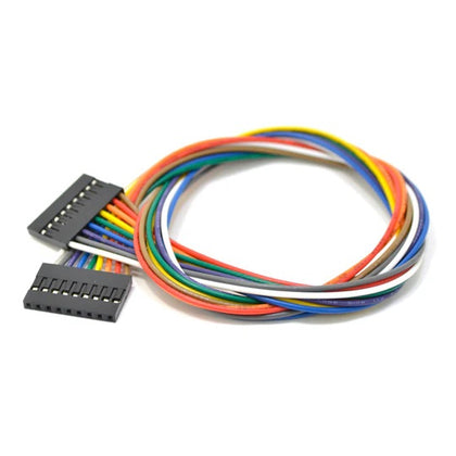 JUMPER WIRE FEM/FEM 9P 15IN 24awg assorted color 0.1in pitch