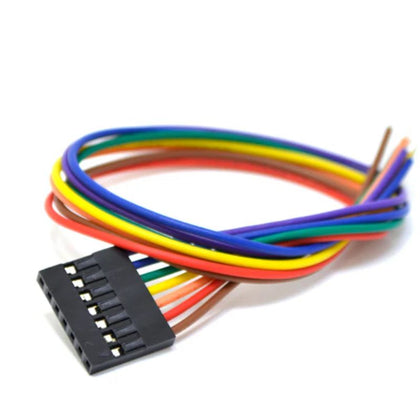 JUMPER WIRE FEM 7P TO OPEN END 8IN 24AWG