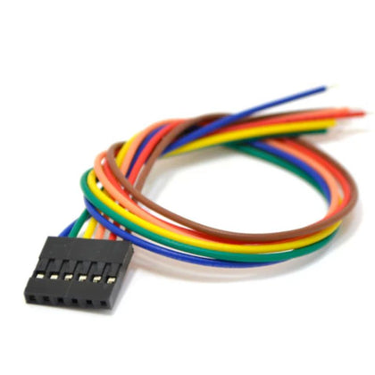 JUMPER WIRE FEM 6P TO OPEN END 8IN 24AWG