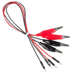 JUMPER WIRE MALE TO ALLIGATOR SINGLE 12IN LONG 2PAIRS RED/BLK