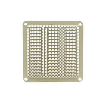 PCB ETCHED SS 2.1X2.1IN 4 HOLE CONNECTED POWER BUS 0.1IN PITCH
