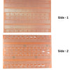 PCB ETCHED SS 4.5X6.5IN COPPER 5 CONNECTED PADS W/BUS