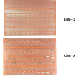 PCB ETCHED SS 4.5X6.5IN COPPER 5 CONNECTED PADS W/BUS