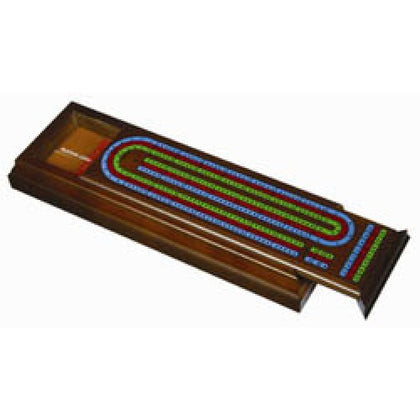 CRIBBAGE BOARD CASE WITH PLAYING CARDS