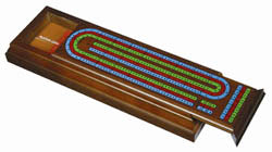 CRIBBAGE BOARD CASE WITH PLAYING CARDS