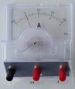 TRANSPARENT DC AMMETER 0-50MA/500MA/5A
