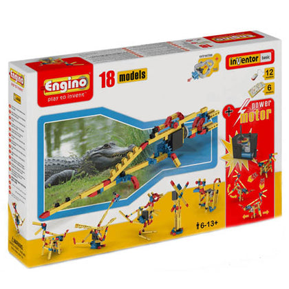 ENGINO-INVENTOR BASIC SERIES 18 MODEL SET WITH MOTOR