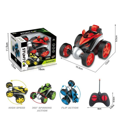 RADIO CONTROLLED STUNT CAR WITH LIGHT ASSORTED COLORS