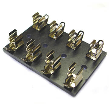 FUSE BLOCK 6.3X32MM 4 POLE OPEN PHENOLIC QC TERMINAL
