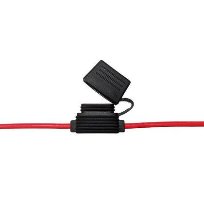 FUSE HOLDER AUTO IL ATO SIZE 30A WITH COVER 2X6IN 12AWG RED WIRE