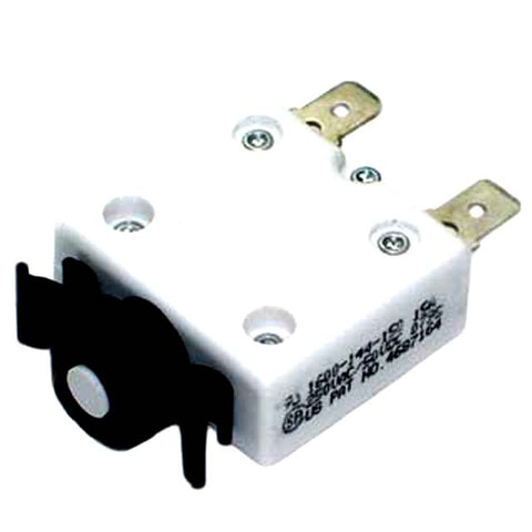 CIRCUIT BREAKER 15A 250VAC PUSH CHMT 1P SNAP FIT QT 6.3MM{{