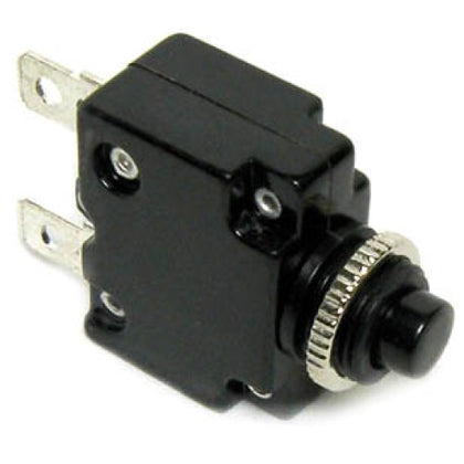 CIRCUIT BREAKER 5A 250VAC PUSH CHMT 1P 9.5MM DIA QT 6.3MM