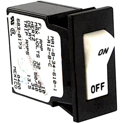 CIRCUIT BREAKER 7A 250VAC ROCKER CHMT 1P 18X34MM QT ACTU WHT