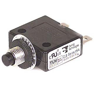 CIRCUIT BREAKER 50A 250VAC PUSH CHMT 1P 11MM DIA QT 6.3MM