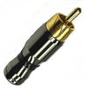 RCA PLUG INLINE SOL METAL BLACK GOLD{{