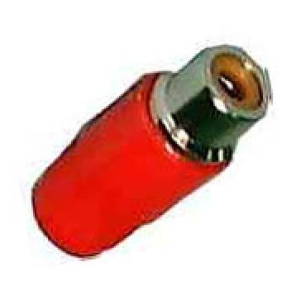 RCA JACK INLINE SOL PLASTIC RED TIN